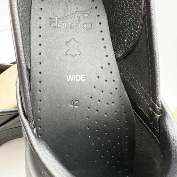 Dansko Womens Professional Oiled Clogs EU 42 Wide US 11.5-12 Black Leather NIB - Picture 12 of 12